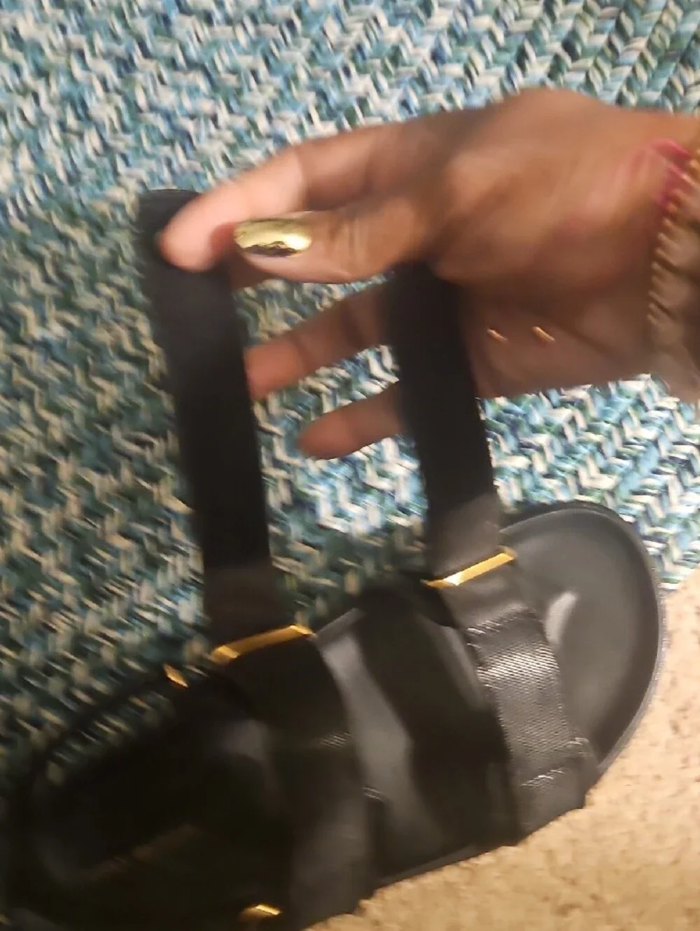 TORY BURCH DOUBLE STRAP With GOLD LOGO